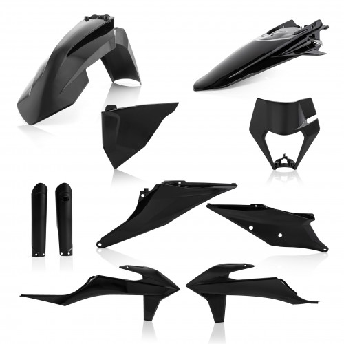 KIT PLÁSTICOS COMPLETO ACERBIS KTM EXC / EXC-F 2020 - 2021 - PRETO